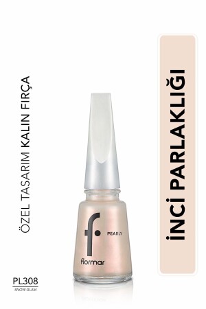 Perlmuttglänzender Nagellack (WEISS) – Perlmuttfarbener Nagellack – Pl308 Snow Glam – 8682536035446 - 3