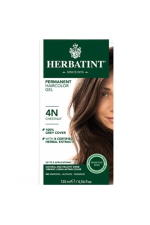 Permanenter pflanzlicher Haarpflegefarbstoff – Color 4n Chestnut 150 ml 8016744500043 - 1