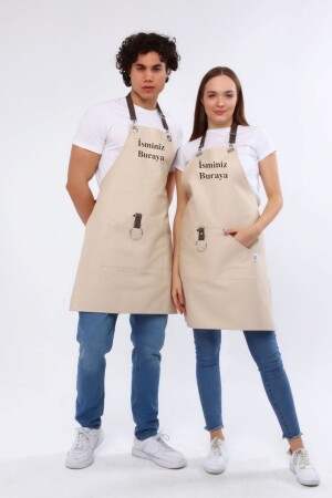 Personalisierte, mit Namen bestickte Schürze für Küche, Café, Chef, Barista, Kellner, Florist, Friseur, Schürze, 1 Stück - 2