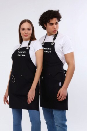 Personalisierte, mit Namen bestickte Schürze für Küche, Café, Chef, Barista, Kellner, Florist, Friseur, Schürze, 1 Stück - 3