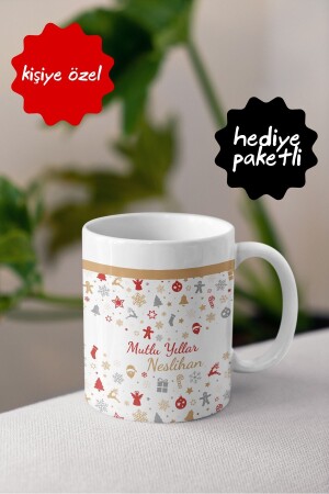 Personalisierte Neujahrsgeschenk-Tasse aus Porzellan mit dem Namen Neslihan - 3