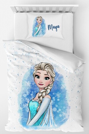 Personalisiertes Einzel-Mikrosatin-Bettbezug-Set Frozen Elsa 6417328439704 - 2