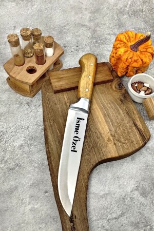 Personalisiertes Opfermesser Metzgermesser Fleisch - Holzgriff - 32 cm. - 2