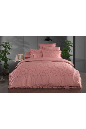 Peste Percale Çift Kişilik Nevresim Takımı V4 Pembe 30561-peste-v4 - 6