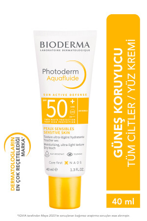 Photoderm Aquafluid SPF50+ Gesichtssonnenschutz mit hohem Schutz für alle Haut, 40 ml - 3