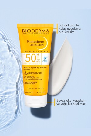 Photoderm Lait Ultra SPF50- Tüm Ciltler için Yüksek Koruma Süt Formda Yüz- Vücut Güneş Kremi 200 ml - 7