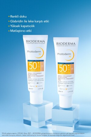 Photoderm M Light SPF50+ Farbige Sonnencreme für das Gesicht mit hohem Schutz gegen dunkle Flecken und blaues Licht, 40 ml - 8