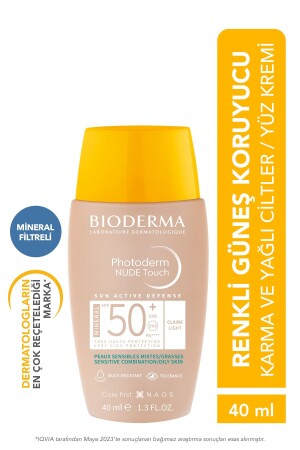 Photoderm Nude Touch SPF50- Light Karma Yağlı Ciltler Kapatıcı Etkili Renkli Güneş Kremi 40 ml 1006603448 - 2