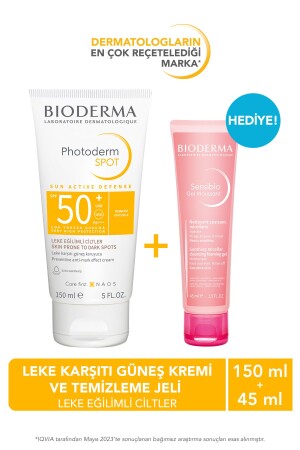 Photoderm SPOT SPF50- Leke Karşıtı Güneş Kremi & Sensibio Temizleme Jeli 45 ML - 1