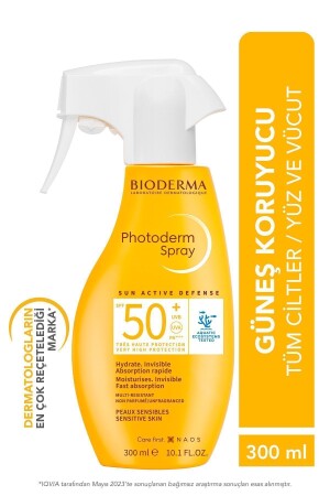 Photoderm Spray SPF50+ Familiengröße, hochschützender Sonnenschutz in Sprayform für alle Haut, 300 ml - 3