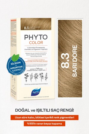 Phytocolor 8.3 Sarı Dore Amonyaksız Kalıcı Bitkisel Saç Boyası 3338221002464 - 2