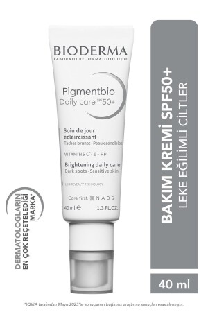 Pigmentbio Daily Care Spf50 Leke Karşıtı Aydınlatıcı Güneş Koruyucu E Ve C Vitamini Krem 40 ml - 1