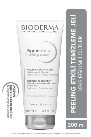 Pigmentbio Schäumende Creme, Anti-Makel, Aufhellendes Peeling, Effektives Waschgel für Gesicht und Körper, 200 ml, 02801 - 2