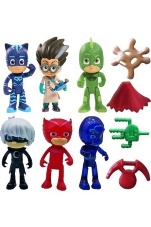 Pijamaskeliler Pjmasks Figür Oyuncakları 6lı Set Pijamasks Figur 141414 - 4