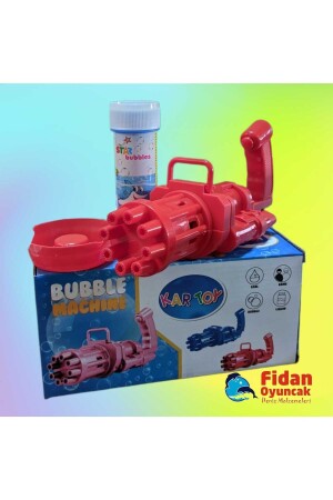 Pilli Köpüklü Oyuncak Baloncuk Köpük Makinesi Tabancası Bubble Machine 50 ml Baloncuk Likiti 2483 - 4