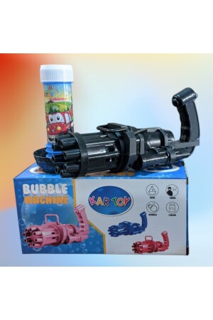 Pilli Köpüklü Oyuncak Baloncuk Köpük Makinesi Tabancası Bubble Machine 50 ml Baloncuk Likiti 2483 - 3