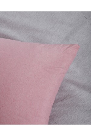 Pink Grey Double Sided Double Sheet Duvet Cover Set ÇiftNevresimtk - 7