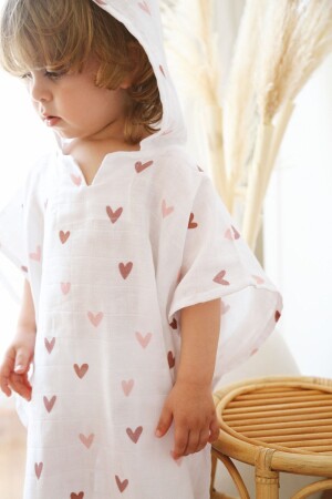 Pink Heart Bio-Musselin-Poncho 1–5 Jahre TYC00451293576 - 2