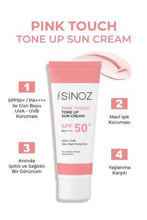 Pink Touch Spf 50 Cilt Aydınlatıcı Ton Eşitleyici Pembe Yüz Güneş Kremi 50 ml Tüm Ciltler Için - 6