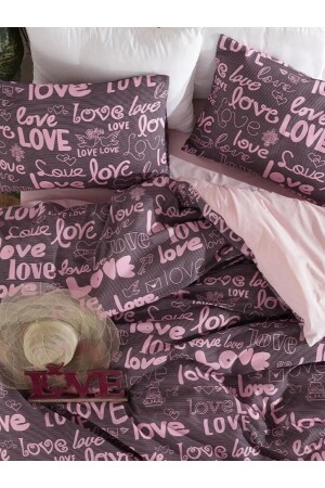 Pinklove Bettwäsche-Set für Einzelbett, doppelseitig (ohne Bettlaken), neu?loveçift889488 - 4