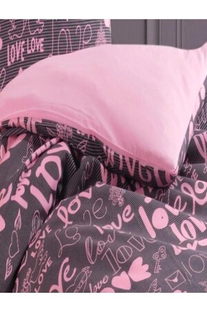 Pinklove Bettwäsche-Set für Einzelbett, doppelseitig (ohne Bettlaken), neu?loveçift889488 - 6