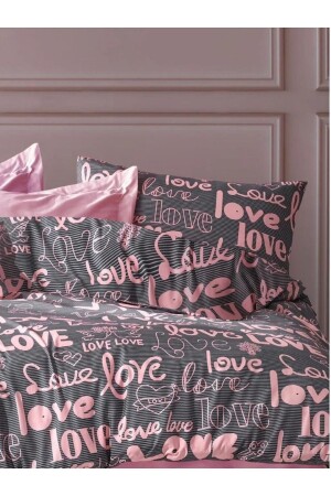 Pinklove Bettwäsche-Set für Einzelbett, doppelseitig (ohne Bettlaken), neu?loveçift889488 - 7