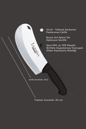 Pita-Gebäck, Zwiebel-Pizzaschneider, Küchenmesser-Set, Hackmesser, Rüstung, schwarze Farbe, LAZBİSA006 - 7