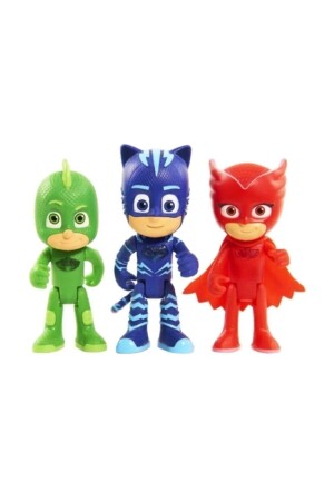 Pj Masks Pijamaskeliler Box-Set mit 3 Katzen-Kind – Eidechsen-Kind – Eulen-Mädchen - 3