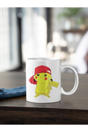 Pokemon Pikachu Pikaçu Pikacu Kupa Kahve Çay Kupası Sevgililer Arkadaş Doğum Günü Hediye Porselen KIO-K-D119 - 2