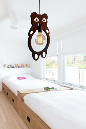 Polo Panda Holz Kinder Baby Zimmer Kronleuchter dekorative Hängelampe Holz Luxus rustikale moderne dekorative Lampe UTMPNDPL1 - 4