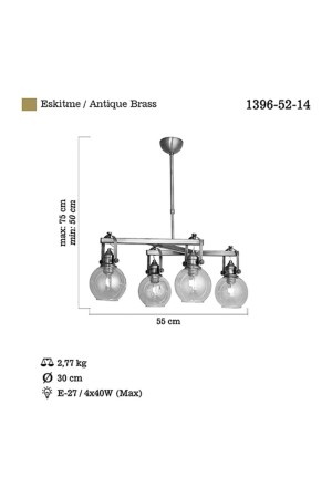 Ponte 4 Lü Sıralı Antik Lak 4xe27 1396 - 5