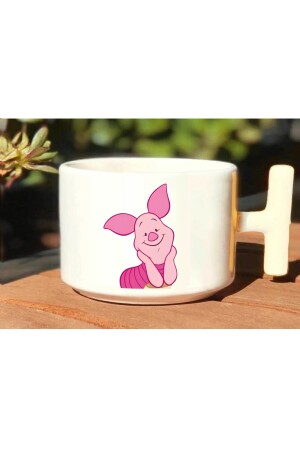 Pooh & Piglet Bedrucktes „Dear Couple“-Paar aus 2 weißen Bechern mit T-Griff T-cup00000012 - 5