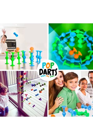 Pop Dart Vakum Molekül Oyuncak Pop Dart Oyunu 10 6 Parça Popit Dart Oyunu Duyusal Eğitici Oyuncak - 8