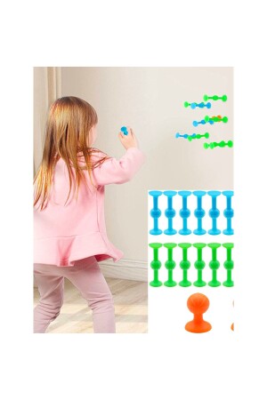 Pop Dart Vakuum-Molekül-Spielzeug, Pop-Dart-Spiel, 10, 6-teilig, Popit-Dart-Spiel, sensorisches Lernspielzeug - 7