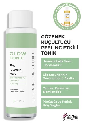 Porenstraffung, reinigend, revitalisierend, Peeling-Effekt, Glow Tonic, Glykolsäure 5 %, 200 ml - 2