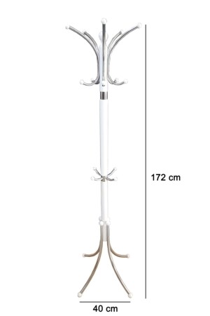 Portmanto Ayaklı Askılık - Yonca Model Beyaz pabeyaz - 7