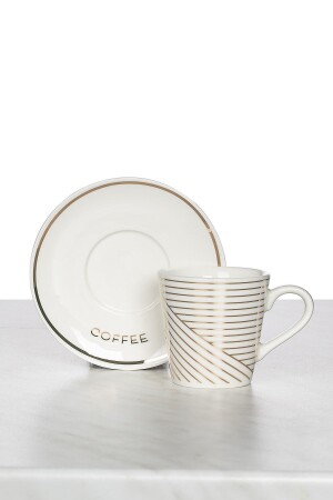 Porzellan-Kaffeetassen-Set mit Ständer – 6-teilig KFS-01 - 6