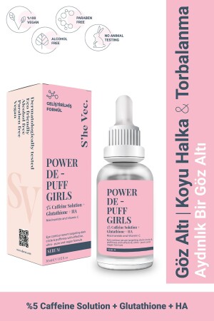 POWER DE PUFF GIRLS – Unter-Augen-Serum gegen Augenringe, Tränensäcke, Schwellungen und Anti-Aging - 1