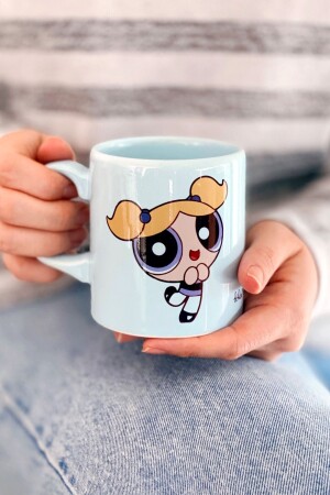 Powerpuff Girls Bubbles Mavi Hediye Kupa Bardak BKM29791896 - 3