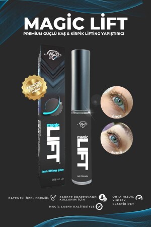 Premium Güçlü Kirpik Lifting Yapıştırıcı 5ml- Y Tarak- Kaş Ve Kirpik Fırçası - 2