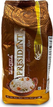 PRESIDENT WHITE LONGEST BASMATI RICE 1 KG - 1