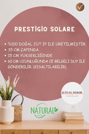 Prestigio Solare Bohem Avize Rustik Avize Doğal Avize Jüt Avize Otantik Avize JTL000006 - 5