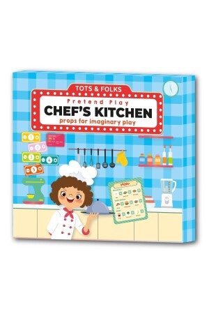 Pretend Play Chef's Kitchen, Chef Kitchen Play Set, Pretend Play, Chef's Kitchen, Let's Pretend Tots And Folks - 2