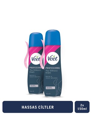 Professional Tüy Dökücü Krem Sprey Bacak&vücut Bölgesi Hassas Ciltler 150ml X2 - 2