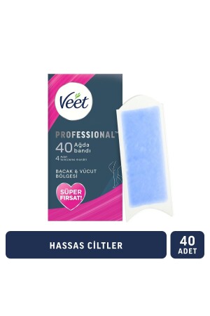 Professionelle Wachsstreifen für empfindliche Haut im Bein- und Körperbereich, Superangebot, 40er-Pack - 1