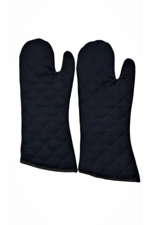 Profi-Ofenhandschuhe, 2er-Set, schwarze Farbe, Länge 39 cm, Profi-Ofenhandschuhe, 2er-Set - 2