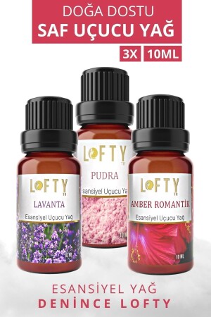 Pudra- Lavanta- Amber Romantik Uçucu Buhur Yağı Buhurdanlık Esansı Oda Kokusu Esansiyel 10 ml - 2