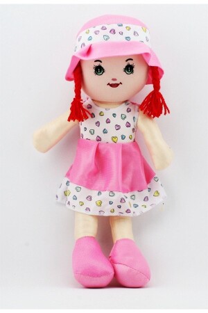 Puppe 50 cm mit rosa Kleid 1414 - 1