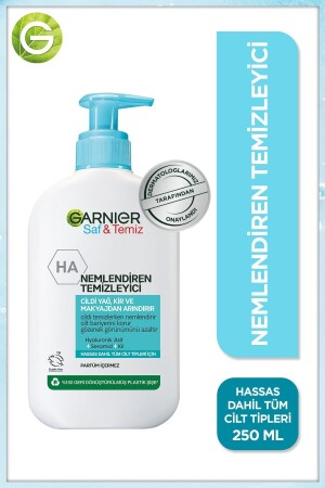 Pure & Clean Moisturizing Cleanser [Hyaluronsäure-Ceramid-Ton] 250 ml Gesichtsreinigungsgel - 2