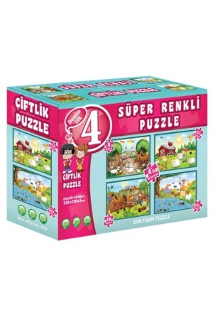 Puzzle Çiftlik Süper Renkli 4